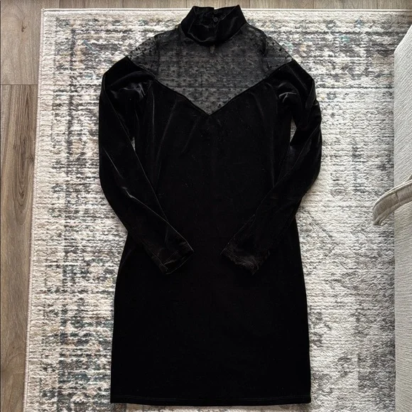knee length dresses for ladies Arden Long Sleeve Gown in Multi Ombre